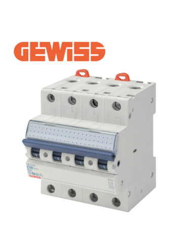 Gewiss - Disjoncteur - MT45 - 4P - courbe C - 20A - 4.5kA - GW92189