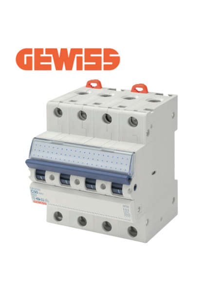 Gewiss - Disjoncteur - MT45 - 4P - courbe C - 40A - 4.5kA - GW92192
