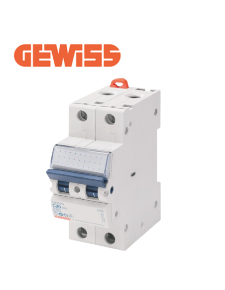 Gewiss - Disjoncteur - MT45 - 2P - courbe C - 16A - 4,5kA - GW92148