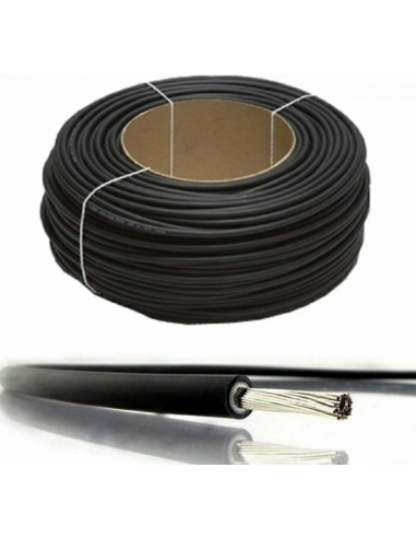 Bobine de câble solaire 6² - Noir - 100 m