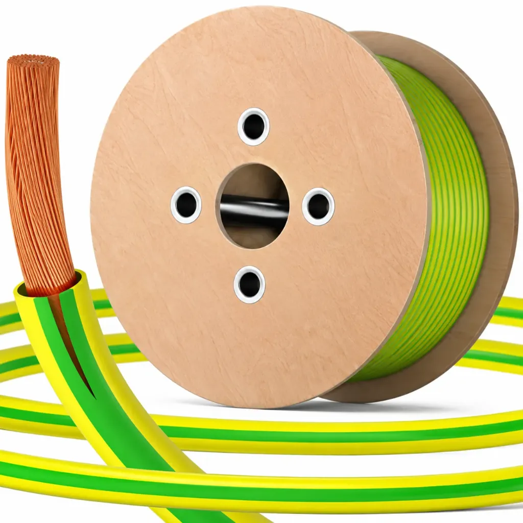 Cable terre Jaune/Vert 1x6mm - 500m UV/CCA