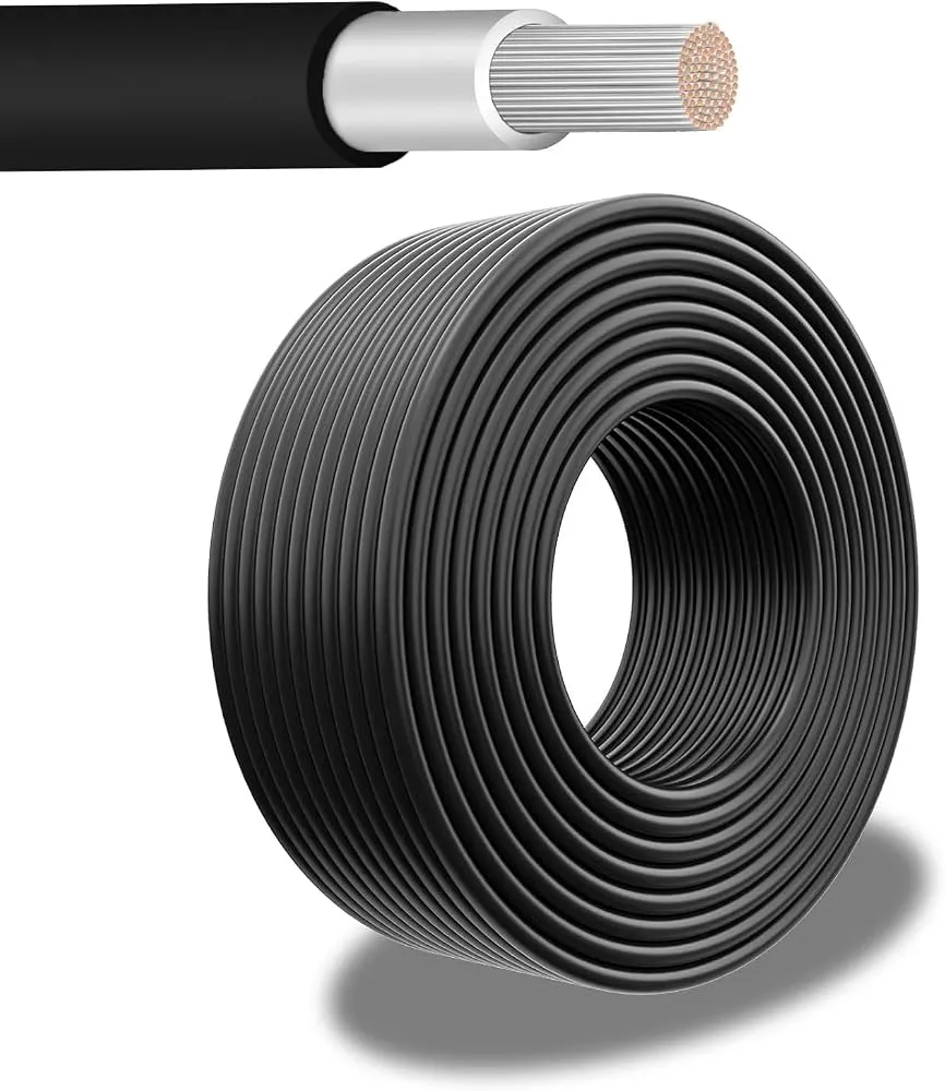 Câble solaire 1x4mm Noir - 100m UV/CCA