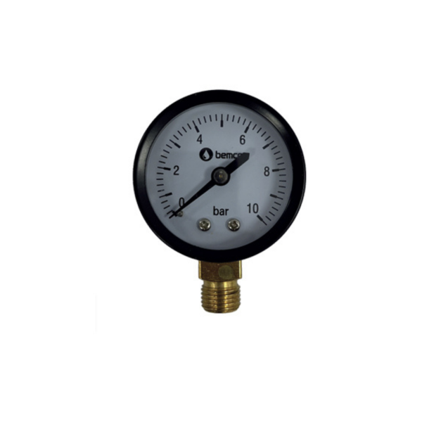 Manomètre radial 50 mm chauffage 1/4″ 6-10 bar