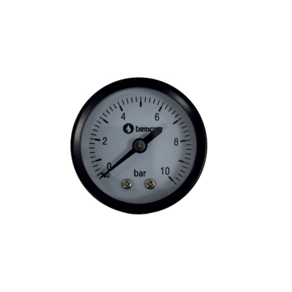 Manomètre axial 50 mm chauffage 1/4″ 6-10 bar